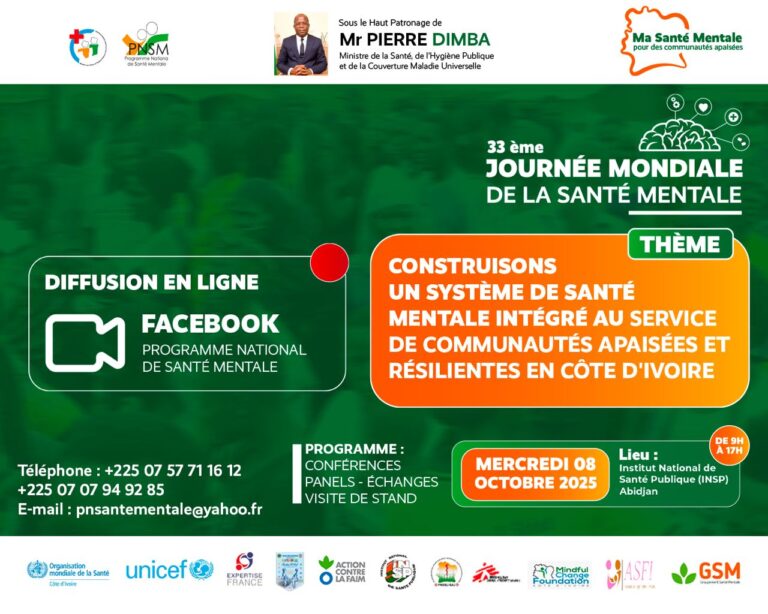 La Côte d&rsquo;Ivoire Célèbre la 33e Journée Mondiale de la Santé Mentale